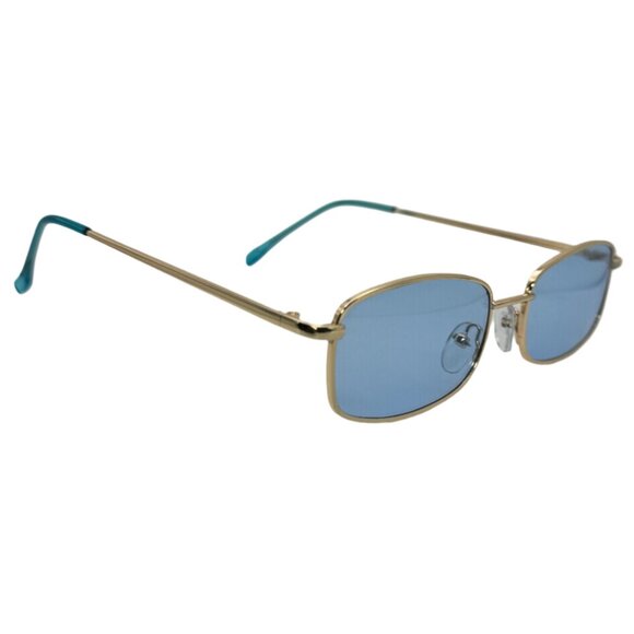 9342 | Blue Rectangle Sunglasses - Picture 2 of 5
